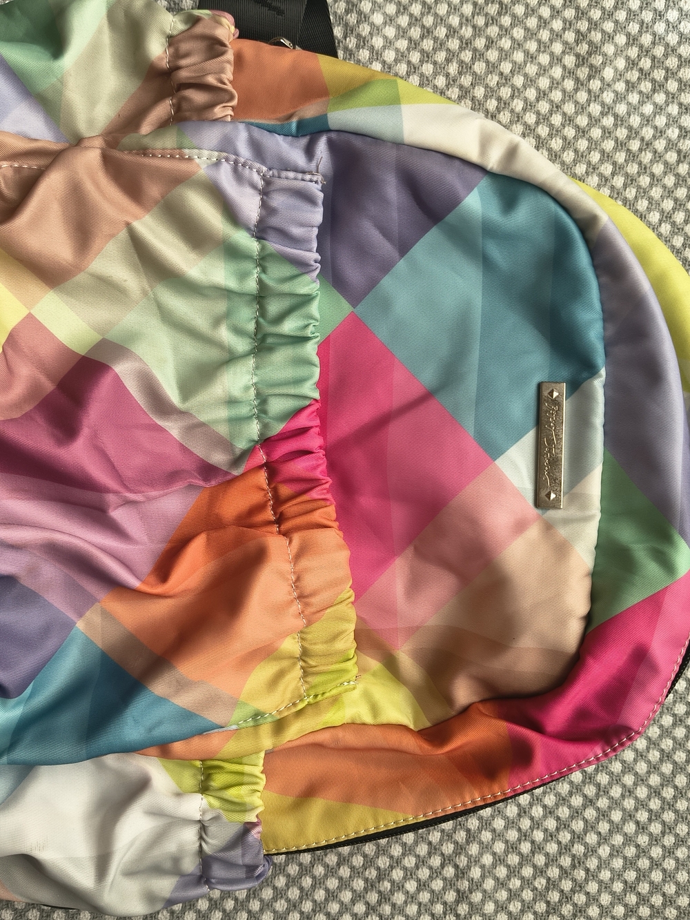Betsey Johnson Pastel Multicolor Geometric Kids Backpack
